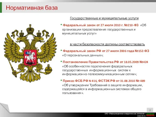 Государственные и муниципальные услуги Федеральный закон от 27 июля 2010 г. №210-ФЗ