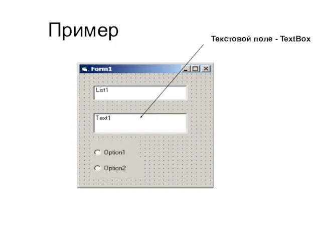 Пример Текстовой поле - TextBox