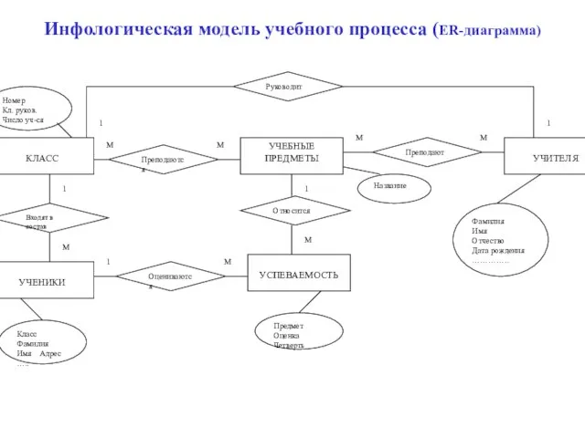 Инфологическая модель учебного процесса (ER-диаграмма)