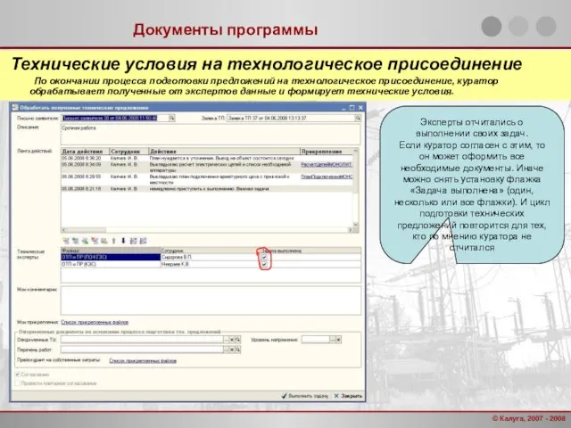 Документы программы Технические условия на технологическое присоединение По окончании процесса подготовки предложений