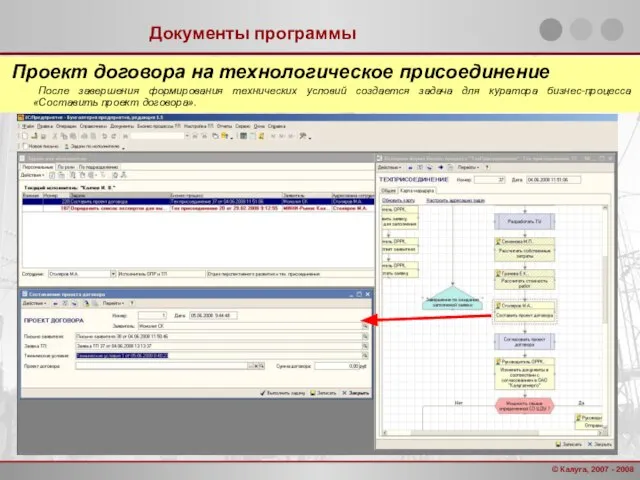 Документы программы Проект договора на технологическое присоединение После завершения формирования технических условий