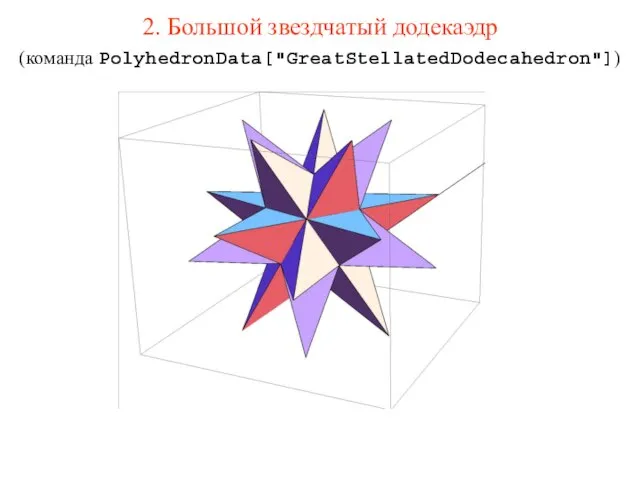 2. Большой звездчатый додекаэдр (команда PolyhedronData["GreatStellatedDodecahedron"])