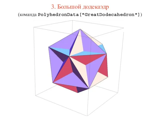 3. Большой додекаэдр (команда PolyhedronData["GreatDodecahedron"])