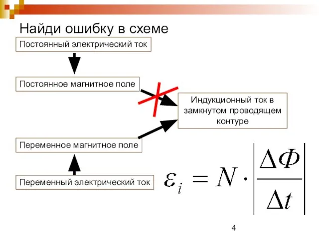 Найди ошибку в схеме