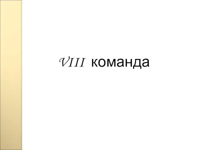 VIII команда