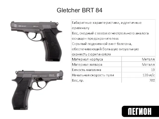 Gletcher BRT 84