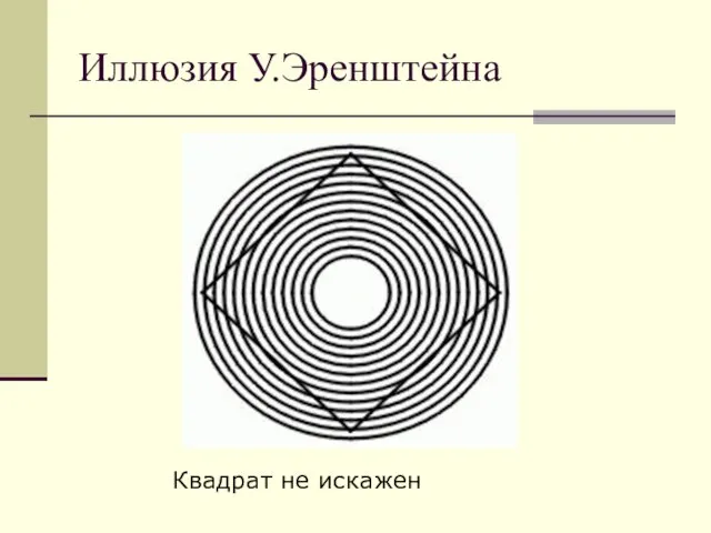 Иллюзия У.Эренштейна Квадрат не искажен