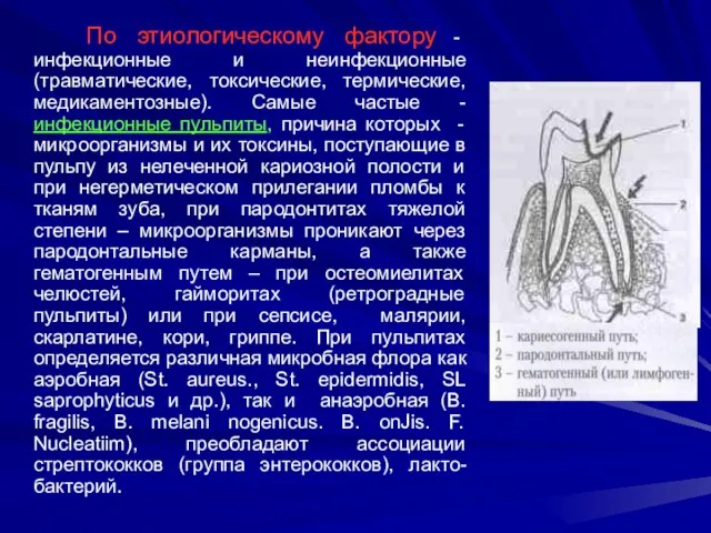 По этиологическому фактору - инфекционные и неинфекционные (травматические, токсические, термические, медикаментозные). Самые