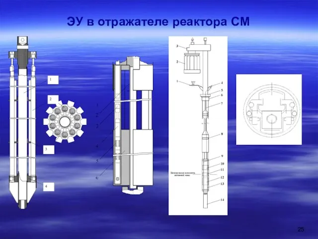 ЭУ в отражателе реактора СМ