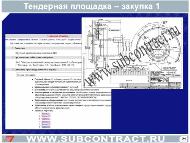 Тендерная площадка – закупка 1