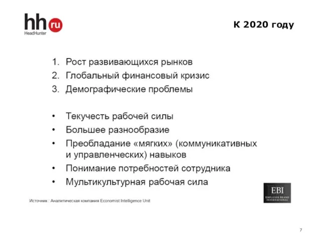 К 2020 году