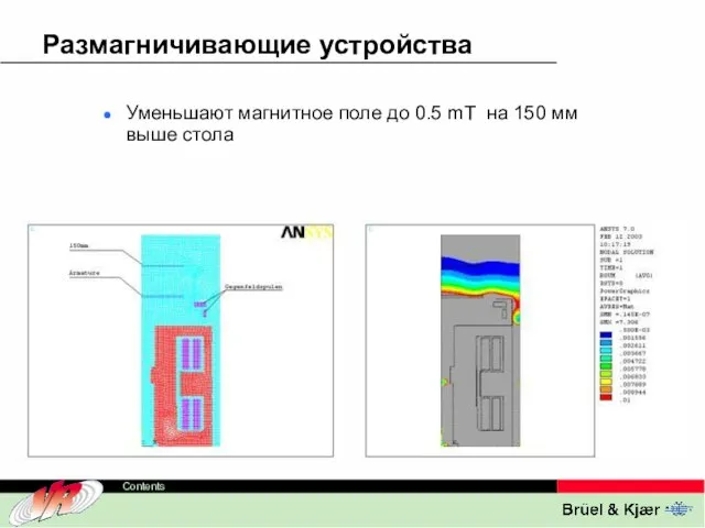 Размагничивающие устройства Уменьшают магнитное поле до 0.5 mT на 150 мм выше стола