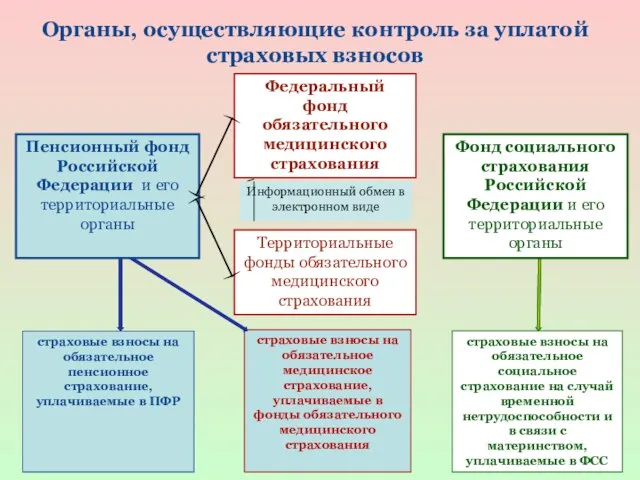 Органы, осуществляющие контроль за уплатой страховых взносов страховые взносы на обязательное социальное