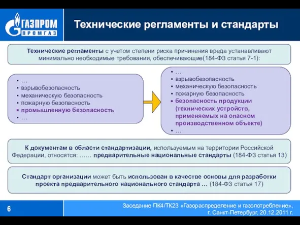 Технические регламенты и стандарты Технические регламенты с учетом степени риска причинения вреда