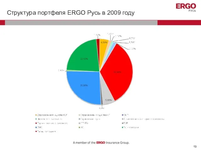 Структура портфеля ERGO Русь в 2009 году