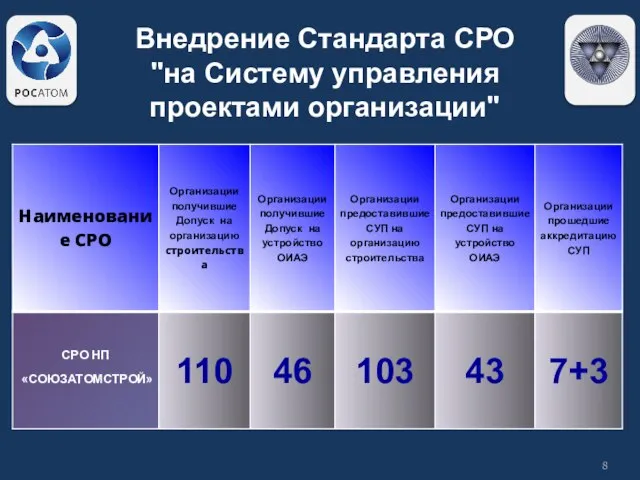 Внедрение Стандарта СРО "на Систему управления проектами организации"