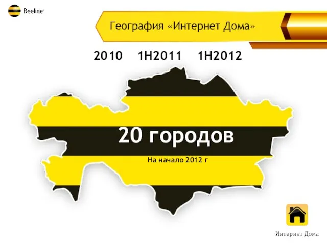 2010 1H2011 1H2012 География «Интернет Дома»