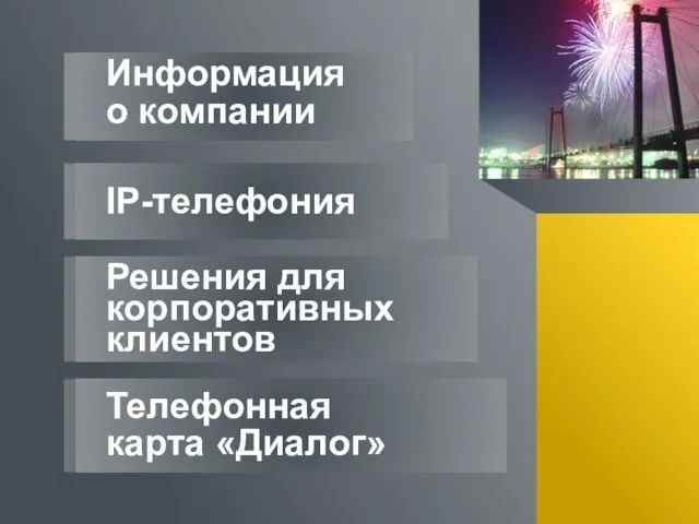 Информация о компании IP-телефония Решения для корпоративных клиентов Телефонная карта «Диалог»