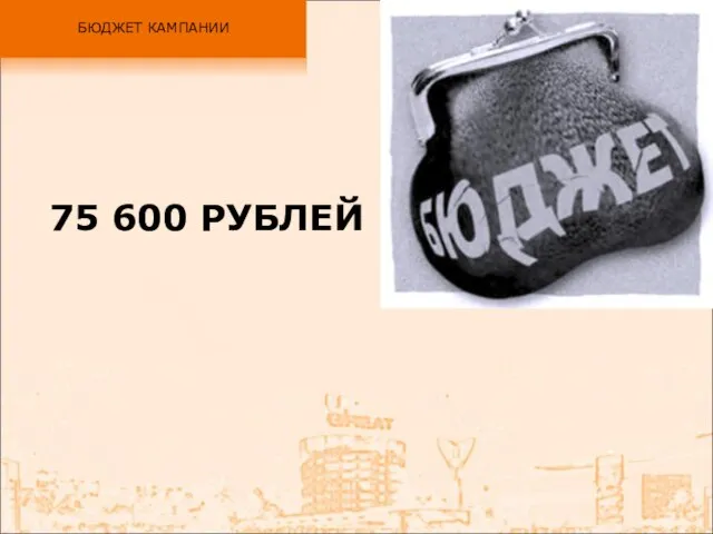 75 600 РУБЛЕЙ БЮДЖЕТ КАМПАНИИ