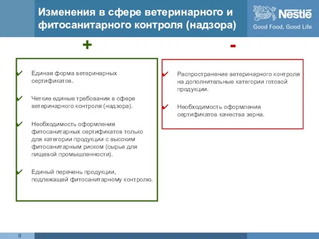 Изменения в сфере ветеринарного и фитосанитарного контроля (надзора) + Единая форма ветеринарных