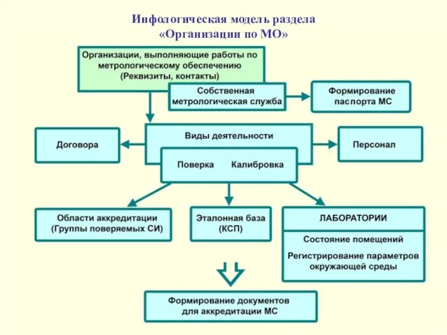 Инфологическая модель раздела «Организации по МО»