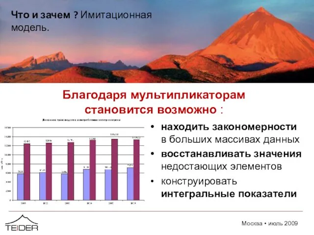 Благодаря мультипликаторам становится возможно : находить закономерности в больших массивах данных восстанавливать