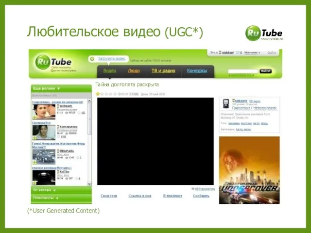 Любительское видео (UGC*) (*User Generated Content) Тайна долгопята раскрыта