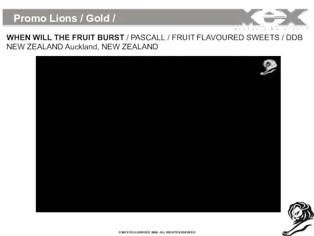 Promo Lions / Gold / WHEN WILL THE FRUIT BURST / PASCALL