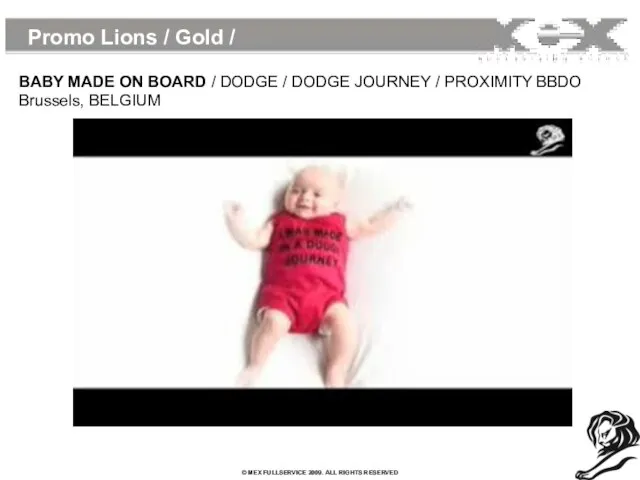 Promo Lions / Gold / BABY MADE ON BOARD / DODGE /