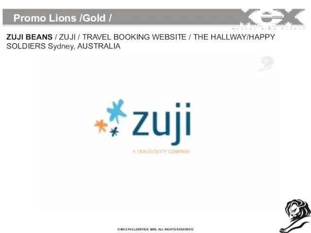 Promo Lions /Gold / ZUJI BEANS / ZUJI / TRAVEL BOOKING WEBSITE