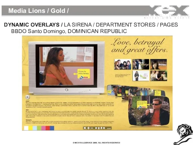 Media Lions / Gold / DYNAMIC OVERLAYS / LA SIRENA / DEPARTMENT