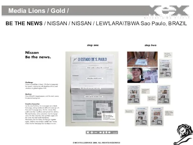 Media Lions / Gold / BE THE NEWS / NISSAN / NISSAN