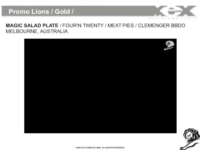 Promo Lions / Gold / MAGIC SALAD PLATE / FOUR'N TWENTY /