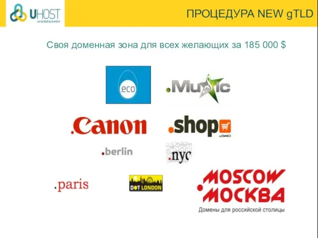 Своя доменная зона для всех желающих за 185 000 $ ПРОЦЕДУРА NEW gTLD