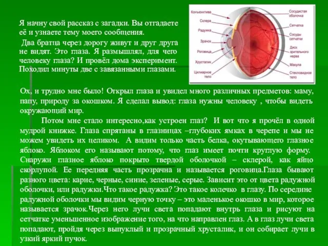 Я начну свой рассказ с загадки. Вы отгадаете её и узнаете тему