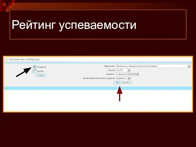 Рейтинг успеваемости