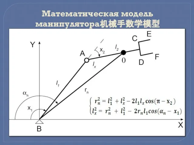 Математическая модель манипулятора机械手数学模型