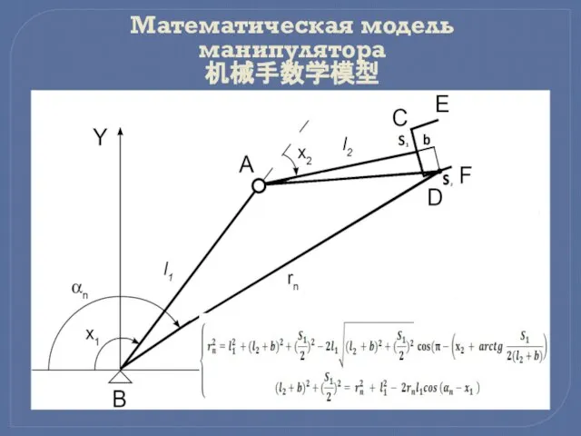 Математическая модель манипулятора 机械手数学模型