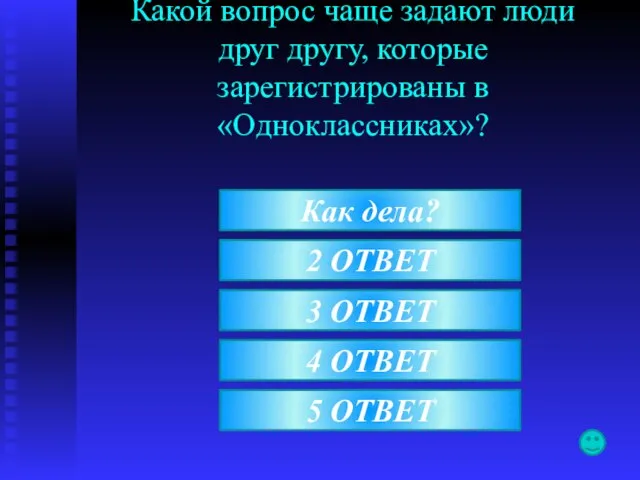 Какой вопрос чаще задают люди друг другу, которые зарегистрированы в «Одноклассниках»? Как