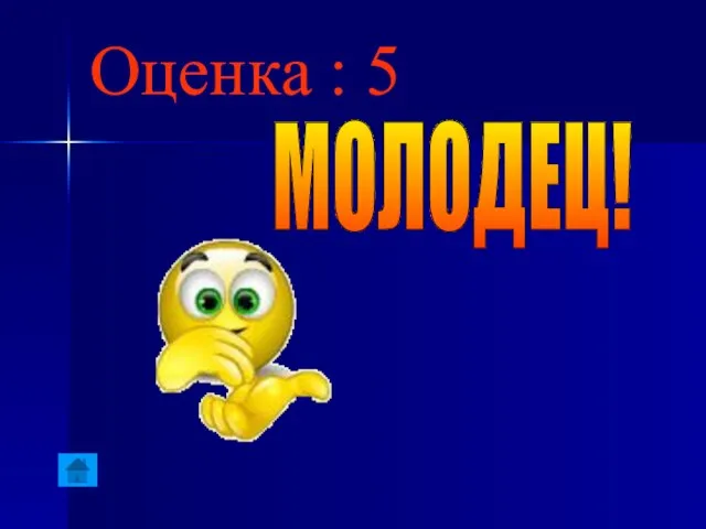 Оценка : 5 МОЛОДЕЦ!