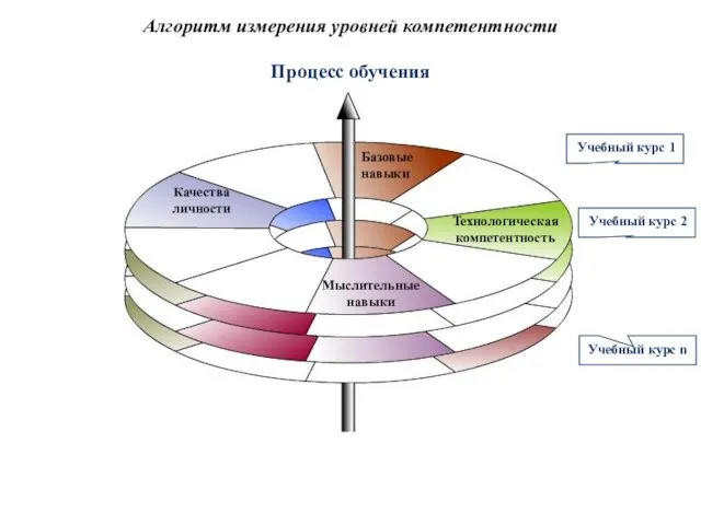 Алгоритм измерения уровней компетентности Процесс обучения Базовые навыки Технологическая компетентность Мыслительные навыки