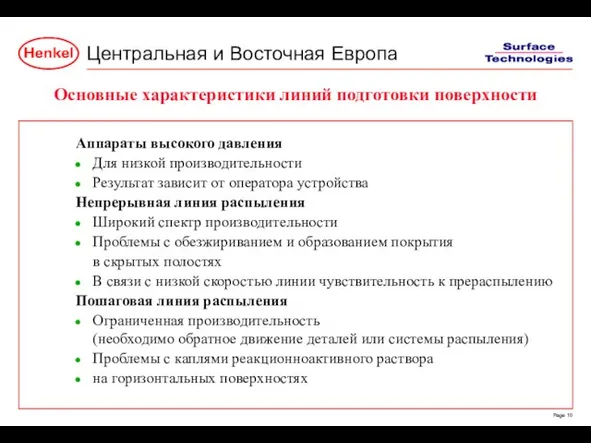 Аппараты высокого давления Для низкой производительности Результат зависит от оператора устройства Непрерывная