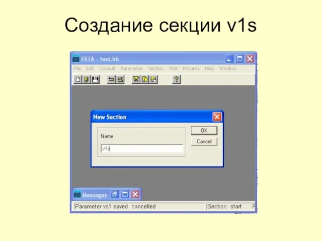 Создание секции v1s