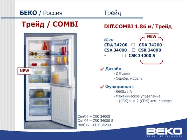 БЕКО / Россия Трейд Трейд / COMBI Diff.COMBI 1.86 м/ Трейд 60