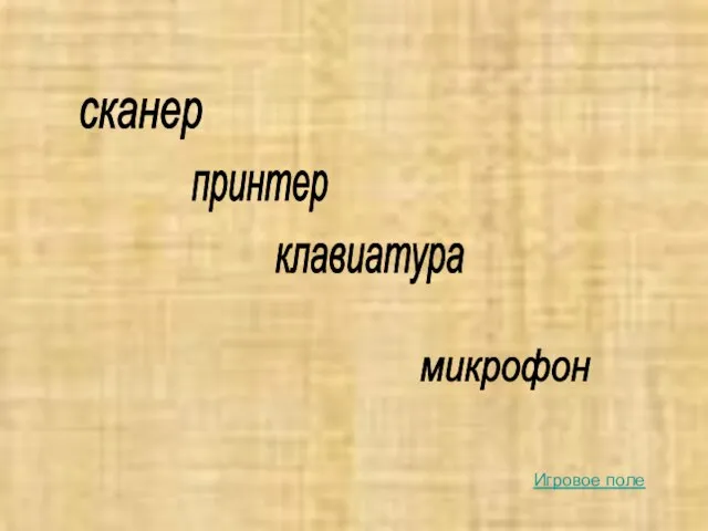 сканер принтер клавиатура микрофон Игровое поле