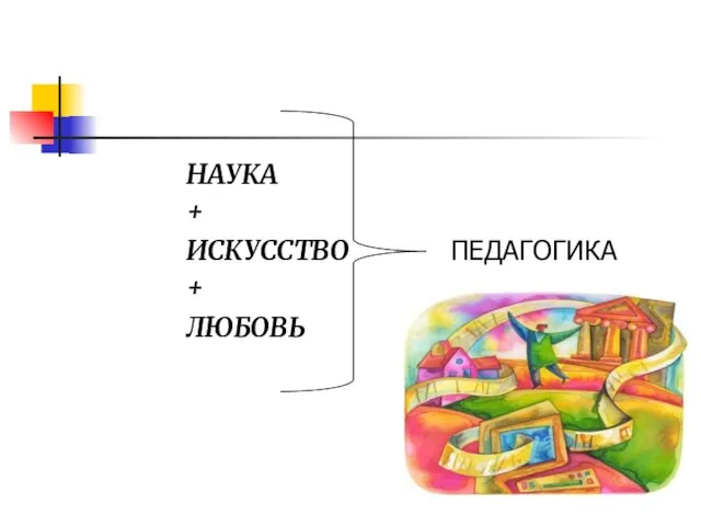 НАУКА + ИСКУССТВО + ЛЮБОВЬ ПЕДАГОГИКА