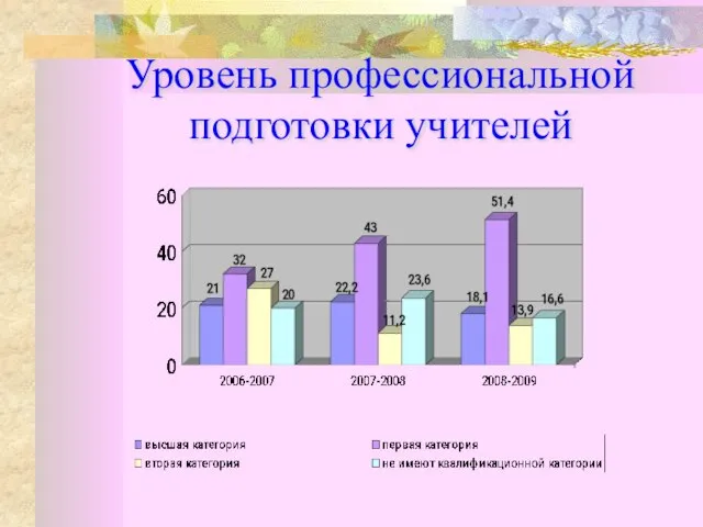 Уровень профессиональной подготовки учителей