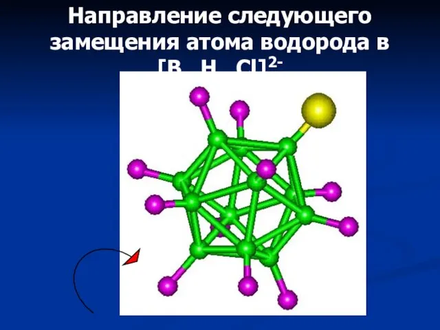 Направление следующего замещения атома водорода в [B12H11Cl]2-
