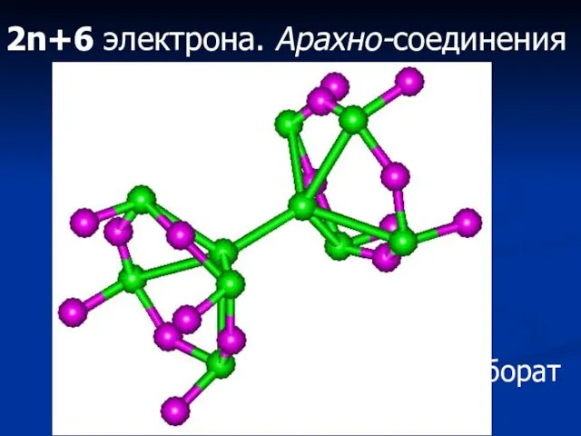 2n+6 электрона. Арахно-соединения Арахно-декаборат B10H16
