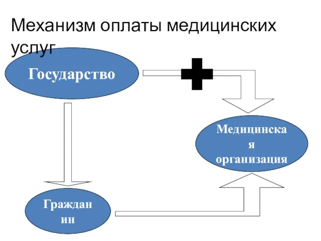 Государство Гражданин Медицинская организация Механизм оплаты медицинских услуг